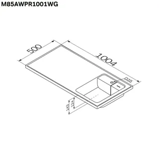 Раковина над стиральной машиной Am.Pm X-Joy M85AWPR1001WG 100 см белый